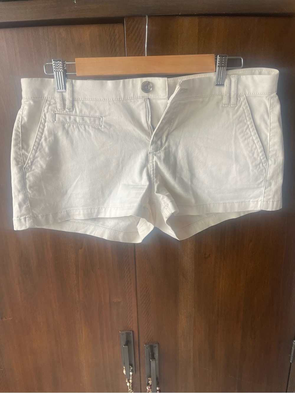 Express cream Women's Cotton Blend Shorts
